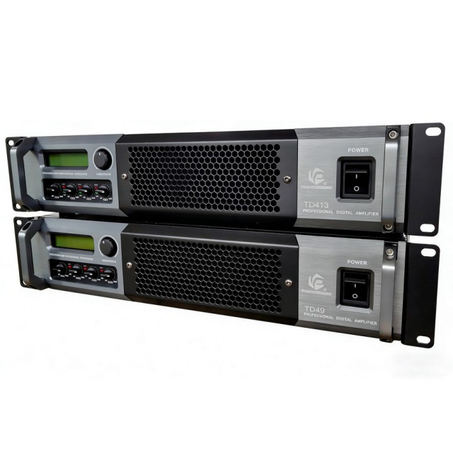 TD series 2U rack power amplifier with DSP controller